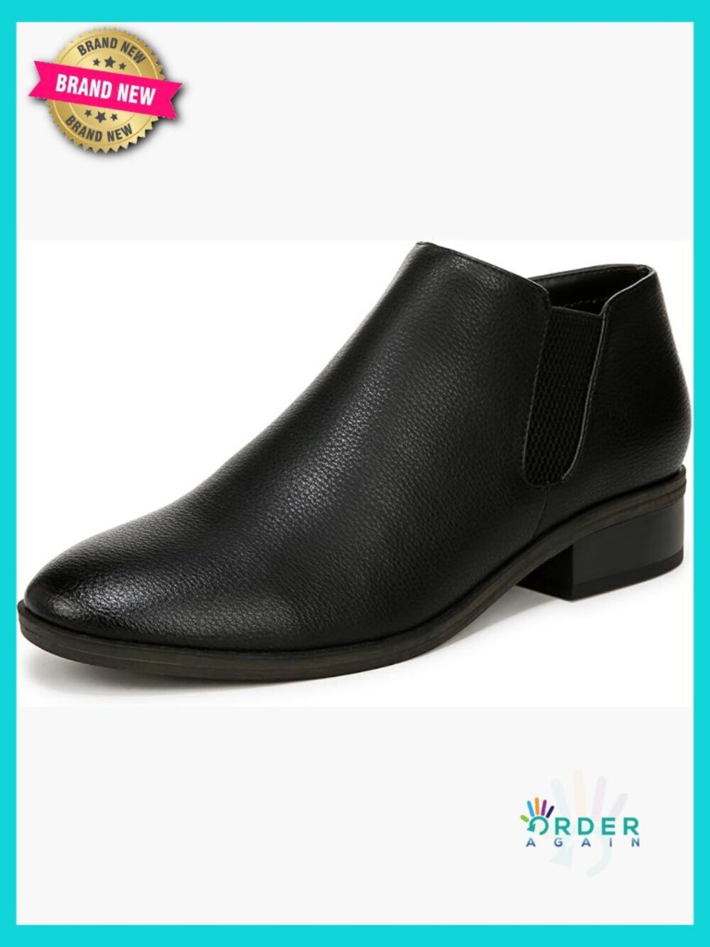 Sleek Ankle Bootie with Side Zip and Elastic Goring